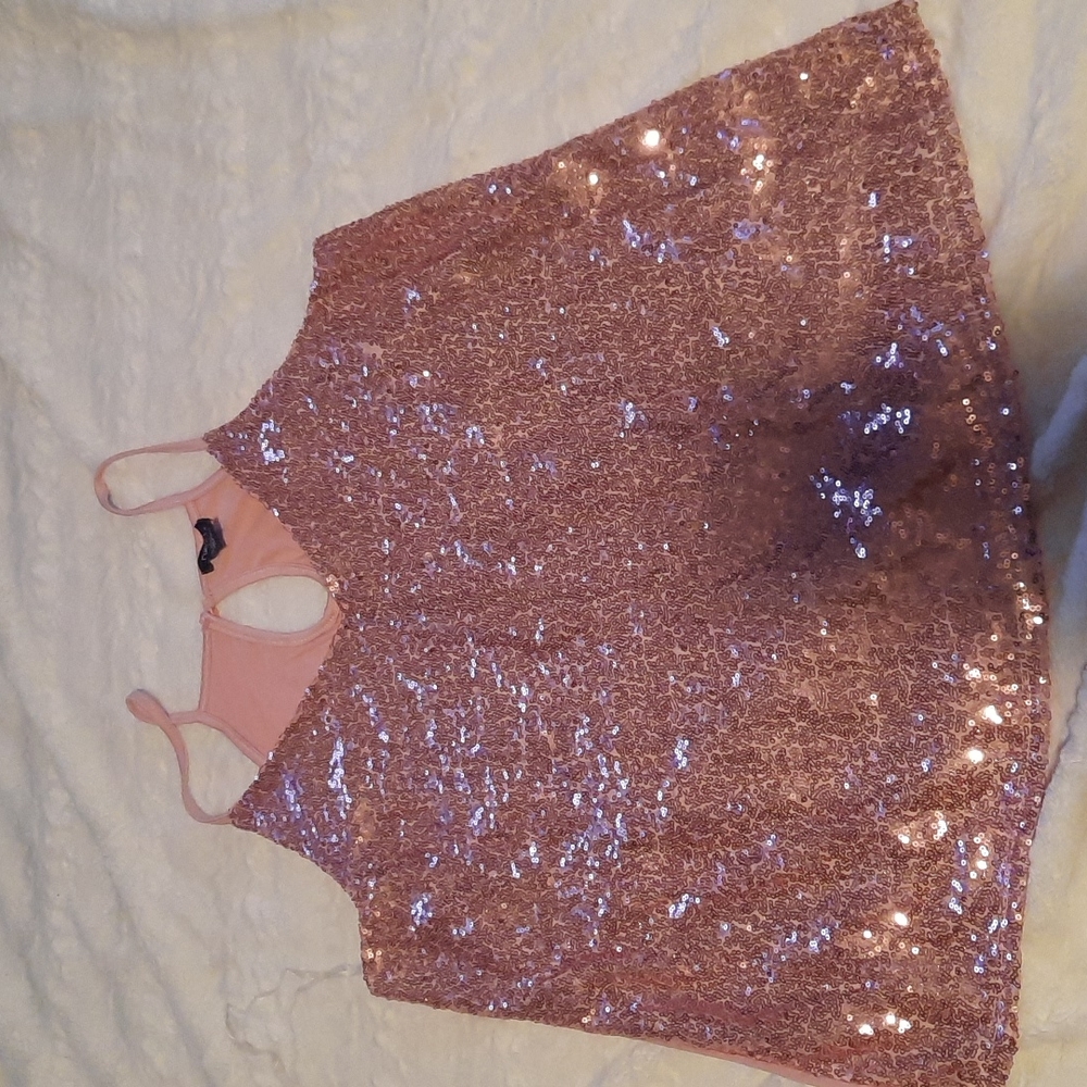 Pink sequins top 💖 lg